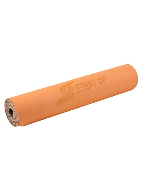 Коврик для фитнеса и йоги, TPE, 183х61х0,6см Start Up ZH-01 Peach\Gray