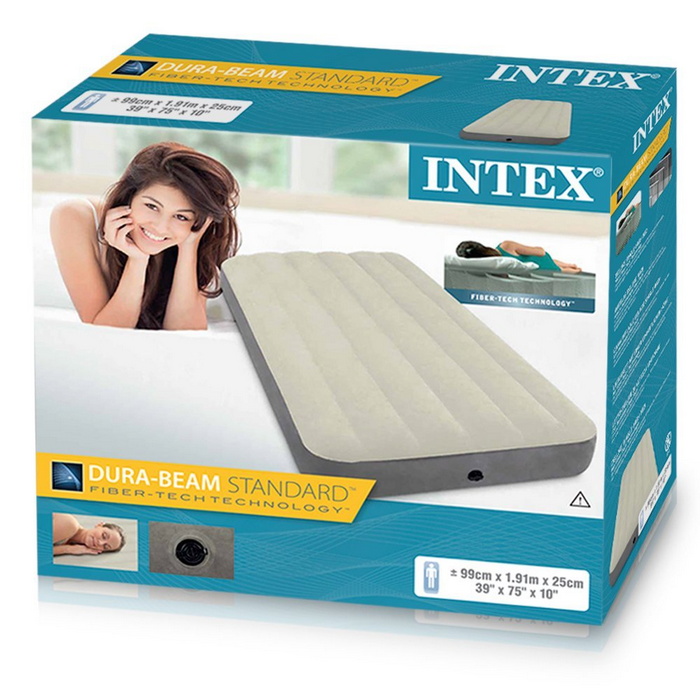 Надувной матрас Intex Deluxe Single-High, 99х191х25см 64707
