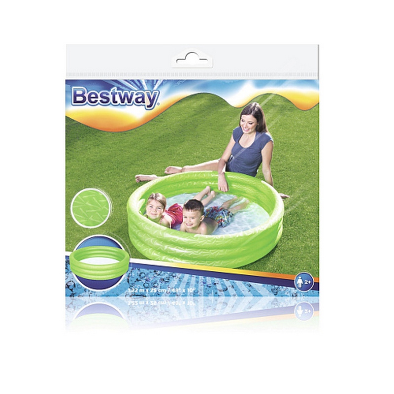 Детский надувной бассейн 122х25см Bestway 51025 (три цвета в ассортименте)