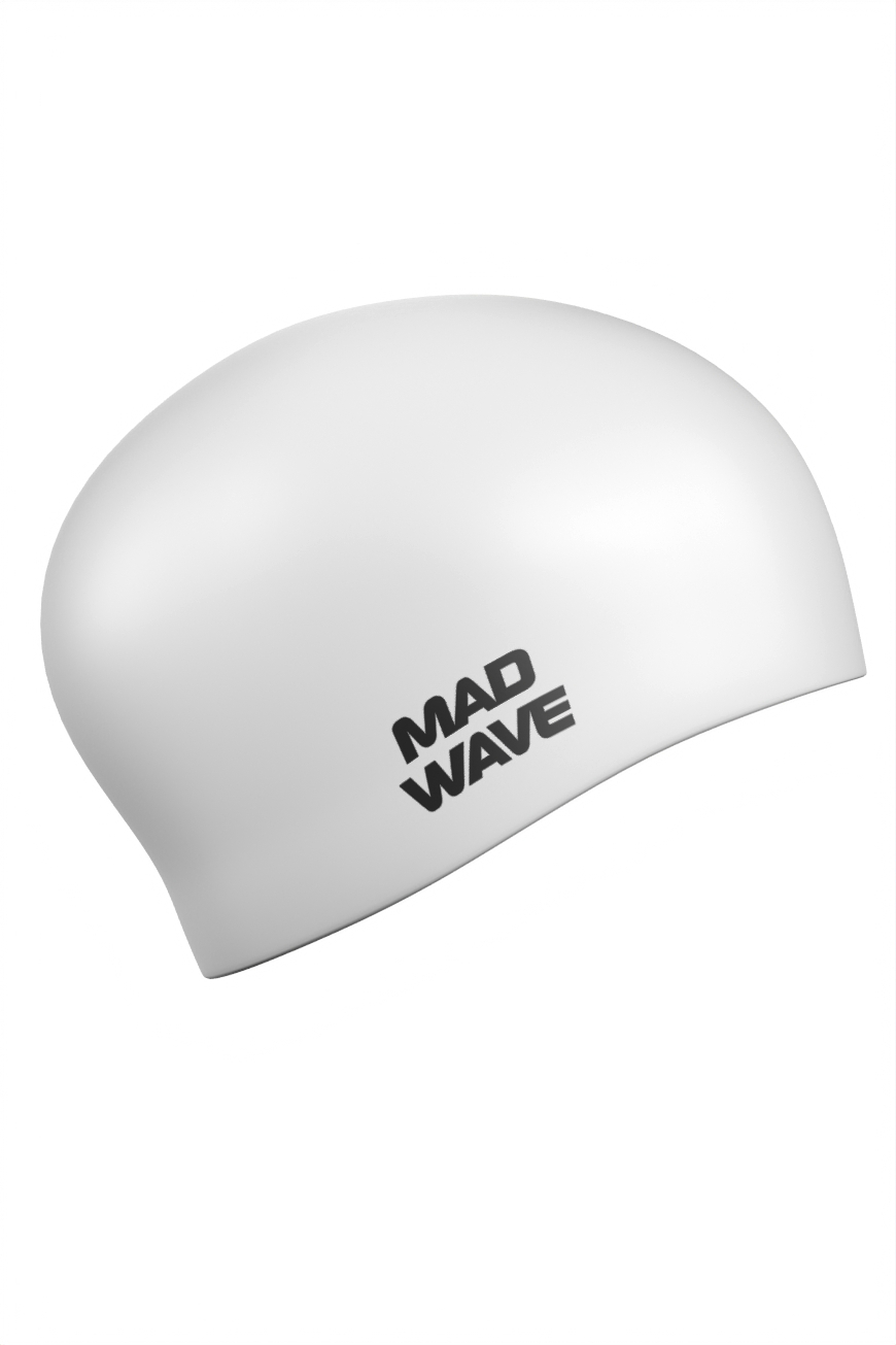 Силиконовая шапочка Mad Wave Long hair silicone M0511 01 0 02W белый