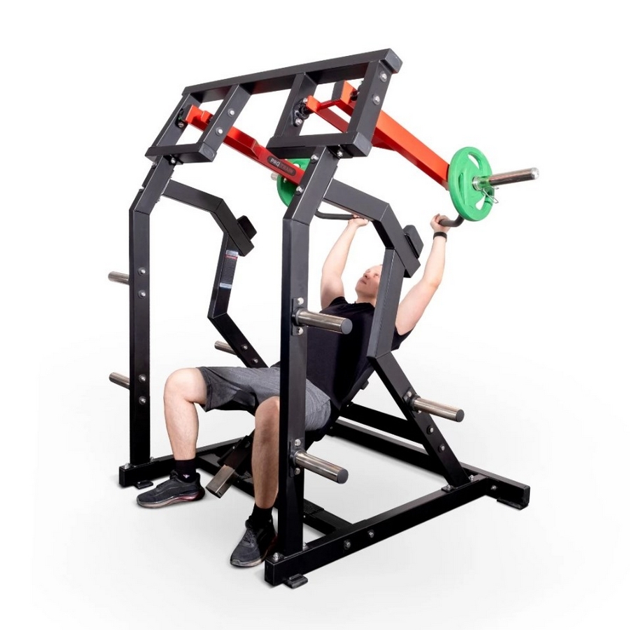 Плечевой Жим Protrain PP121 на свободных весах, черно-красный | Premium Fitness