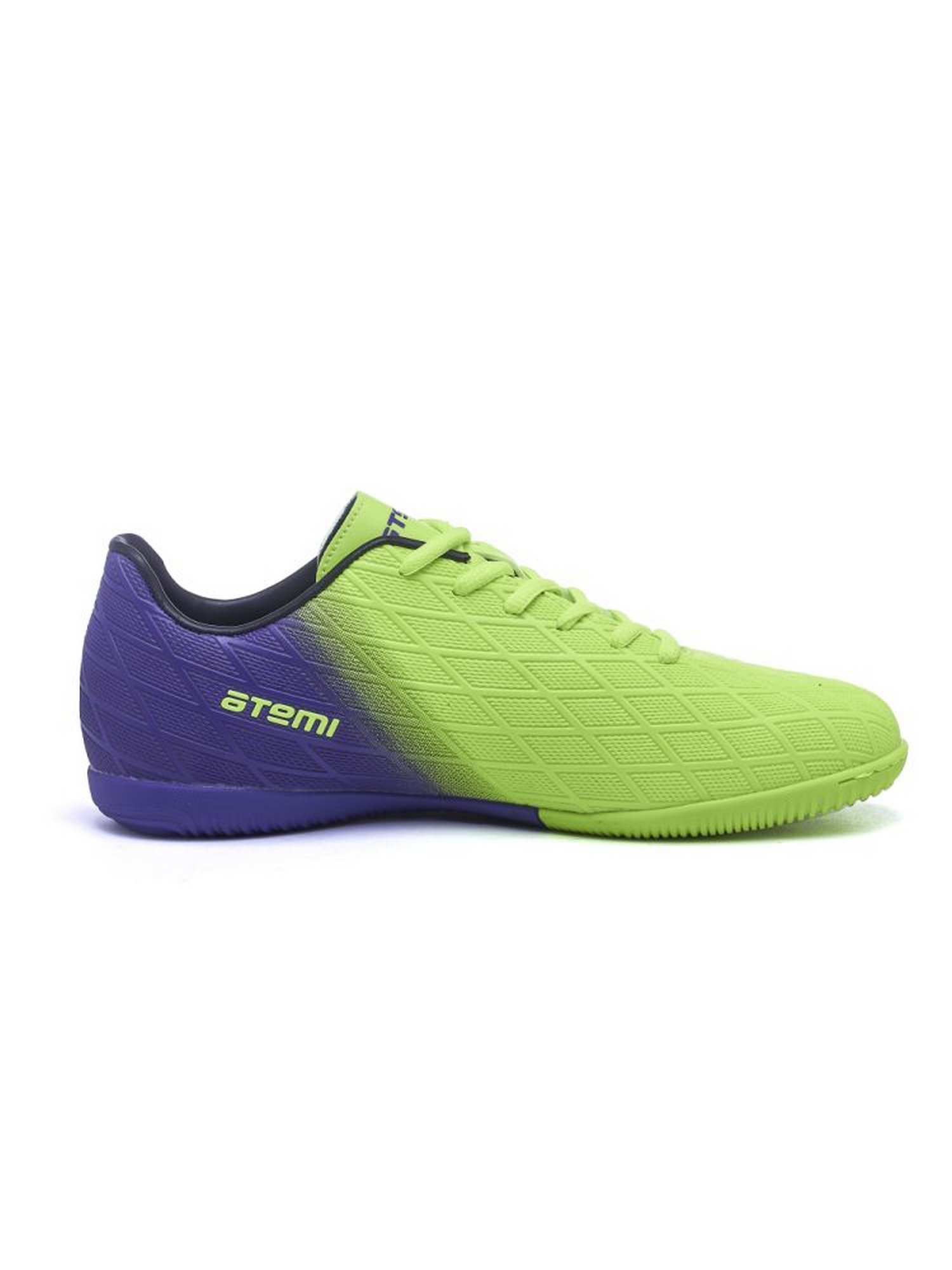 Бутсы футбольные Atemi INDOOR SBA-005 ярко-салатовый\фиолетовый