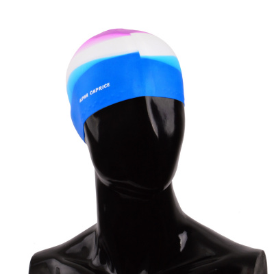 Шапочка для плавания, для длинных волос Alpha Caprice SCL 6 - violet\wh\blue