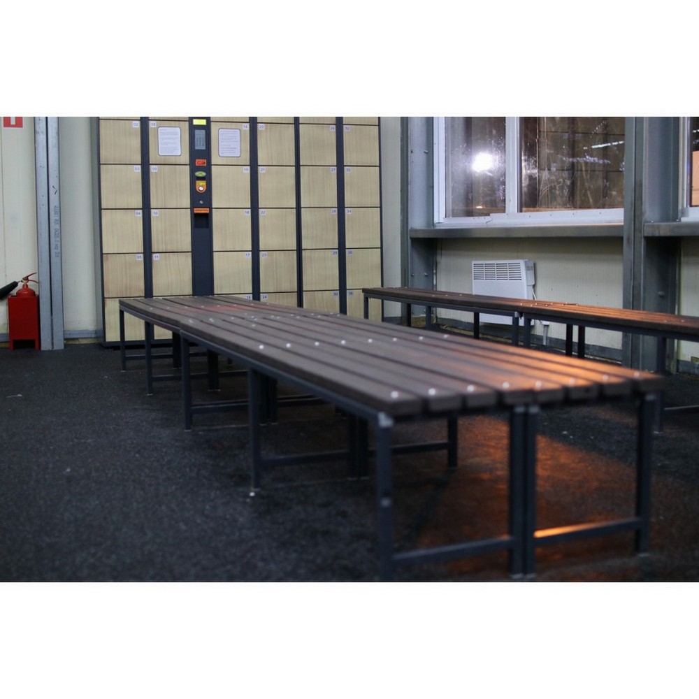Лавка для раздевалок (пластик 20 мм) 100x33,5х40,5см Gefest L 100/35/40