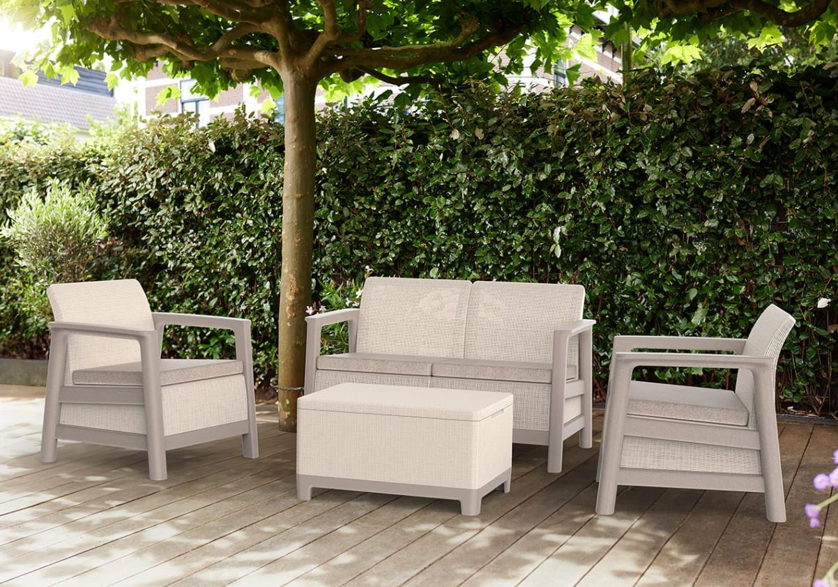 Комплект мебели Сканди (Scandi Linea 2 Seater Set)  светло бежевый