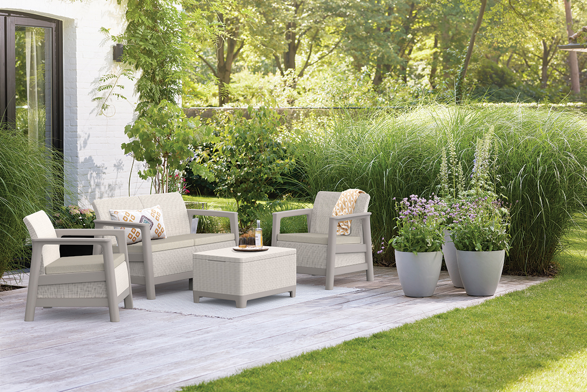 Комплект мебели Сканди (Scandi Linea 2 Seater Set)  светло бежевый