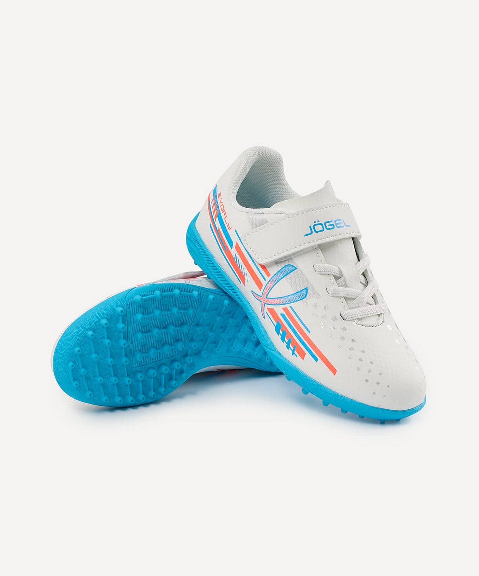 Бутсы многошиповые Jogel Evofly TF Talant White\blue