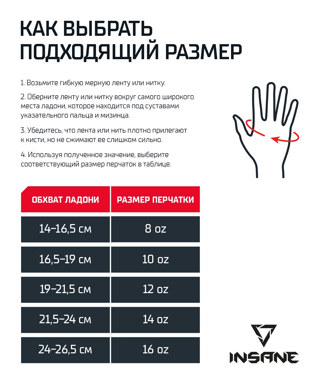 Перчатки боксерские, 12 oz Insane IMPACT, черный