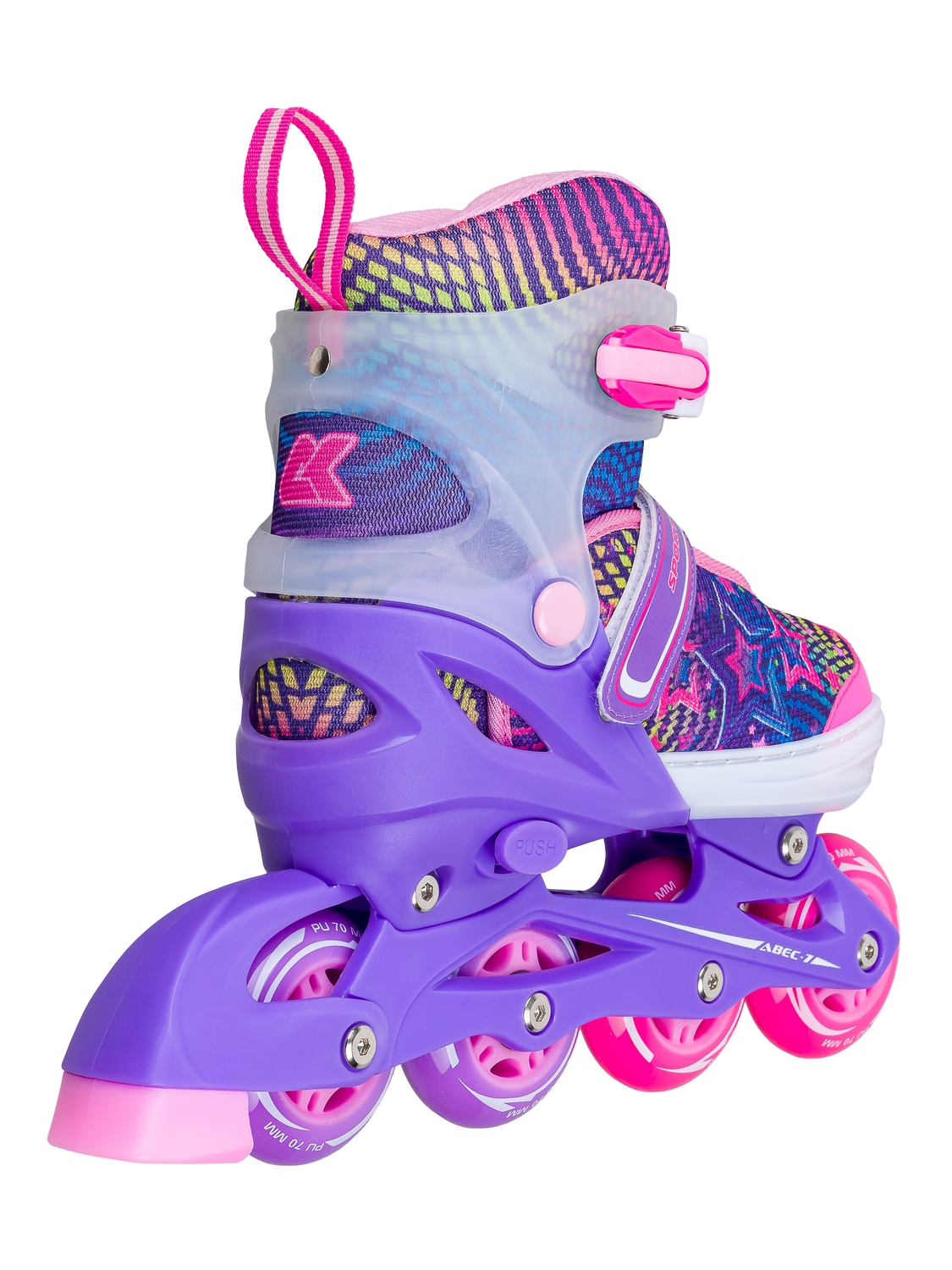 Раздвижные роликовые коньки Alpha Caprice CK-SK-P320-31 Violet (антистресс сквиш лапка в подарок)