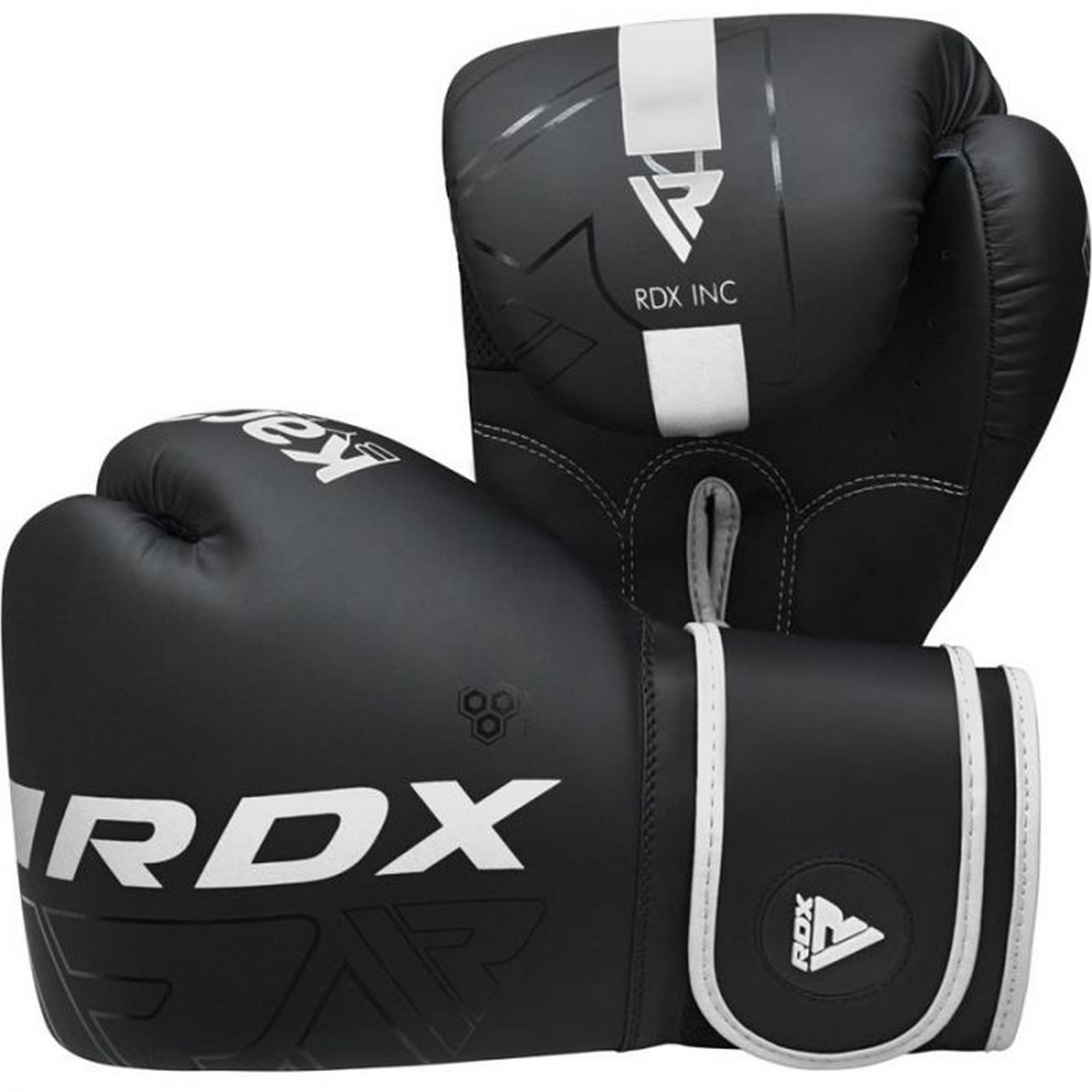 Перчатки тренировочные RDX BGR-F6MW-14OZ черный\белый матовый