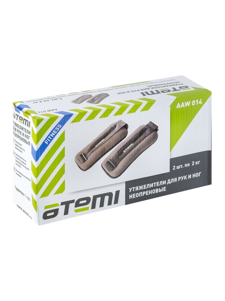 Утяжелители неопреновые Atemi AAW014, 2,0 кг, 2 шт