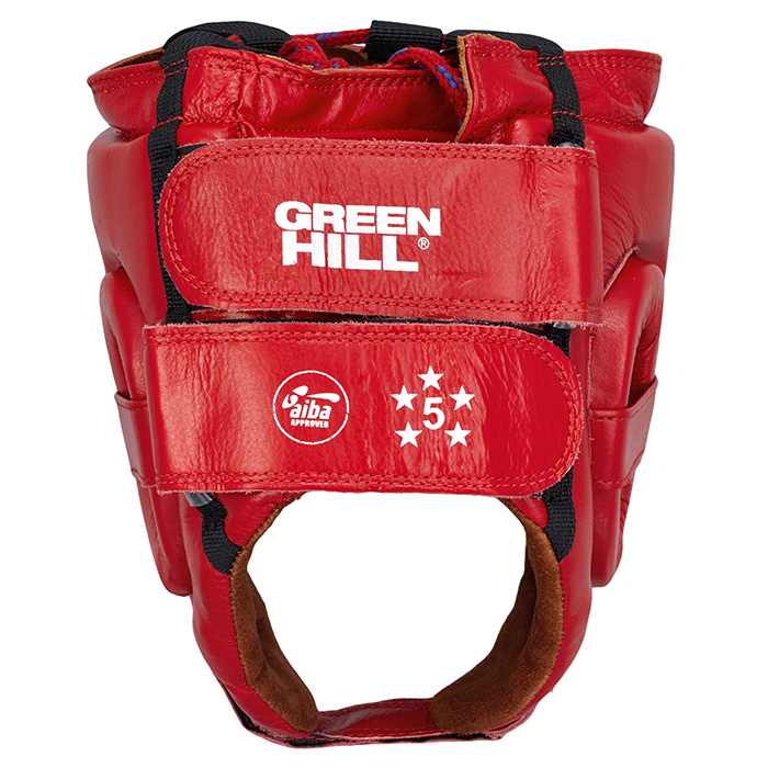 Боксерский шлем Green Hill Five Star HGF-4012 одобренный IBA красный