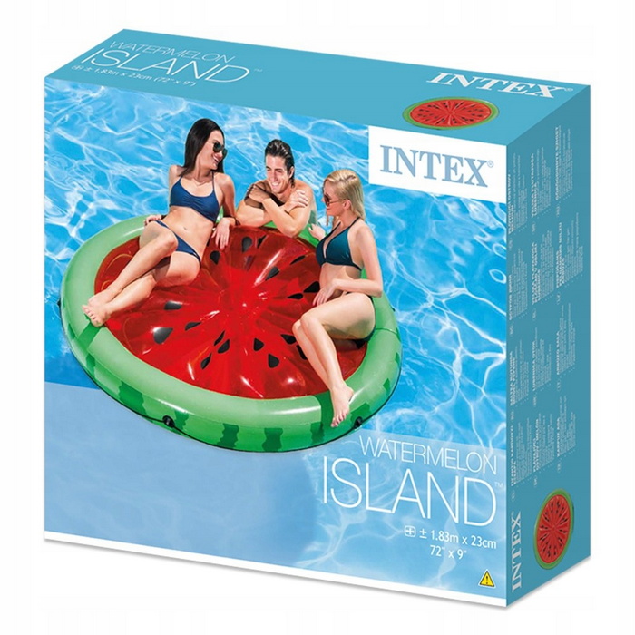 Матрас круглый Intex Арбуз 183х23см 56283