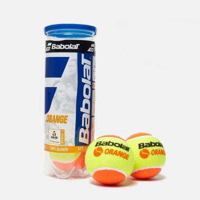 Мяч для большого тенниса, детский Babolat Orange, 3 мяча 501035 желто-оранжевый