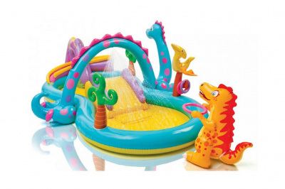Игровой центр 333х229х112см Intex Динолэнд, c горкой 57135