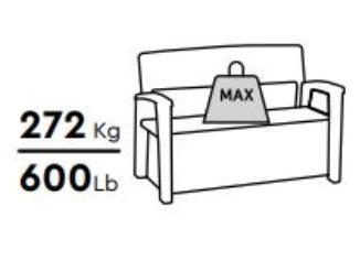 Скамья-сундук антрацит 227 л Otter Bench
