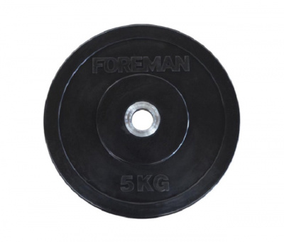 Диск бампированный обрезиненный Foreman D50 мм 5 кг FM\BM-5 черный