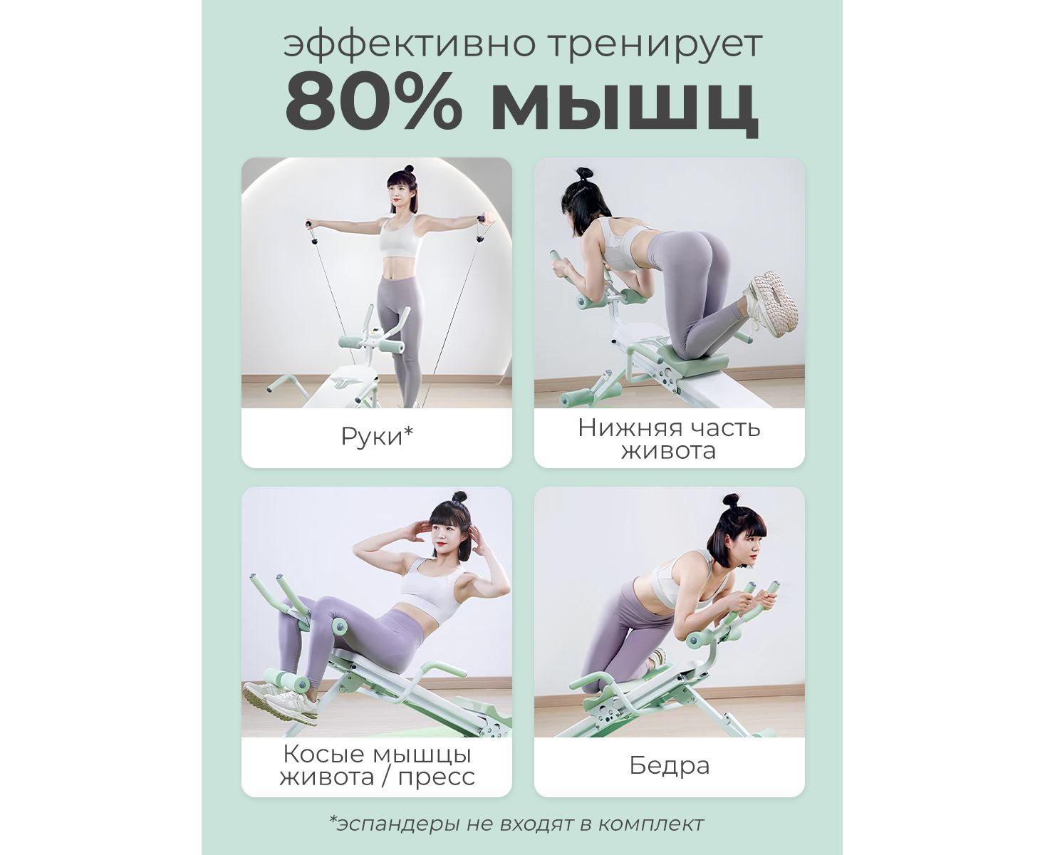 Скамья для пресса многофункциональная DFC KR-1005G | Premium Fitness
