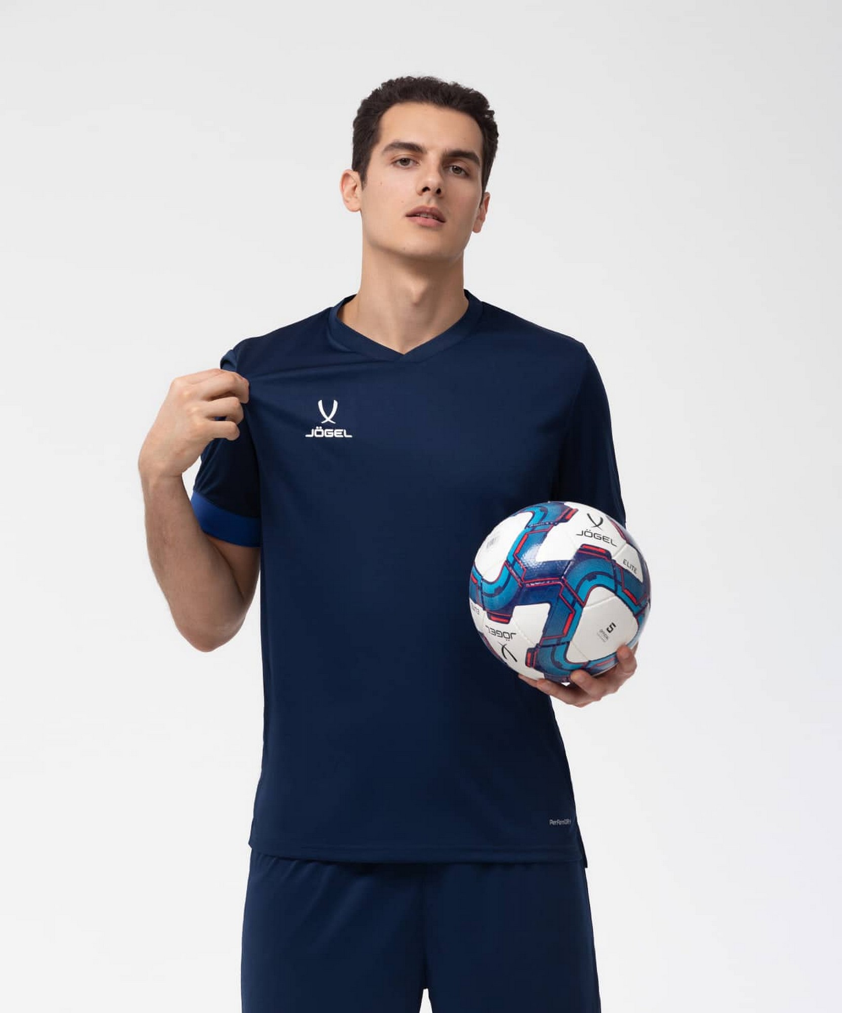 Футболка игровая Jogel Division PerFormDRY Union Jersey темно-синий\синий\белый