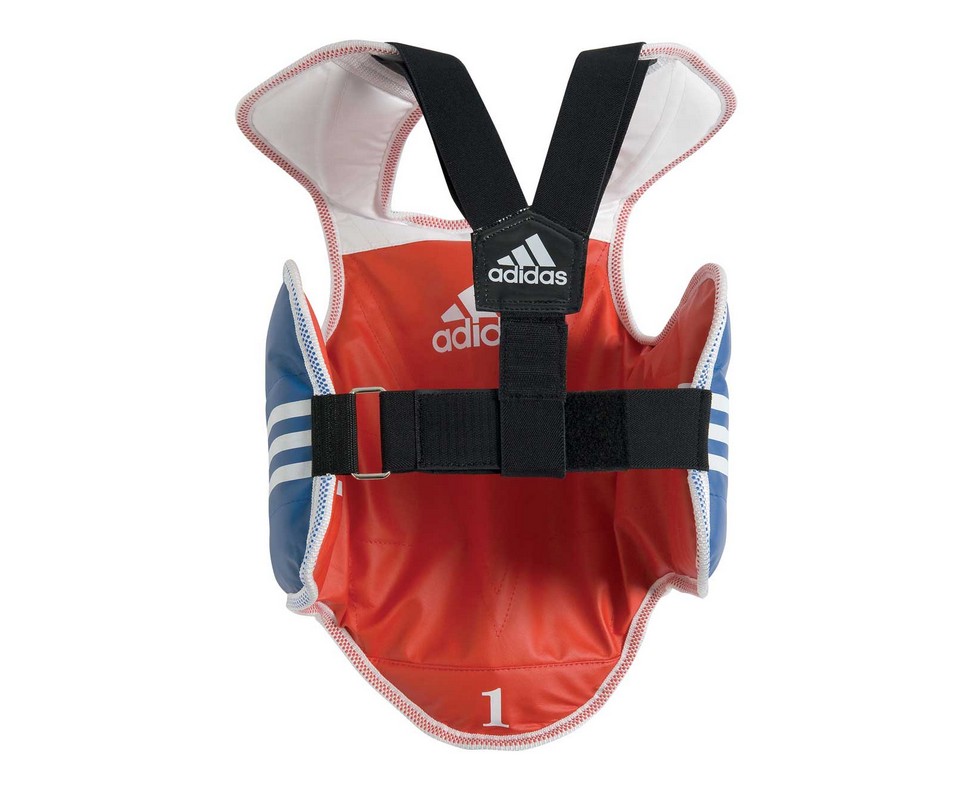 Защита корпуса двухсторонняя Adidas Kids Body Protector Reversible WTF сине-красная adiTKP01