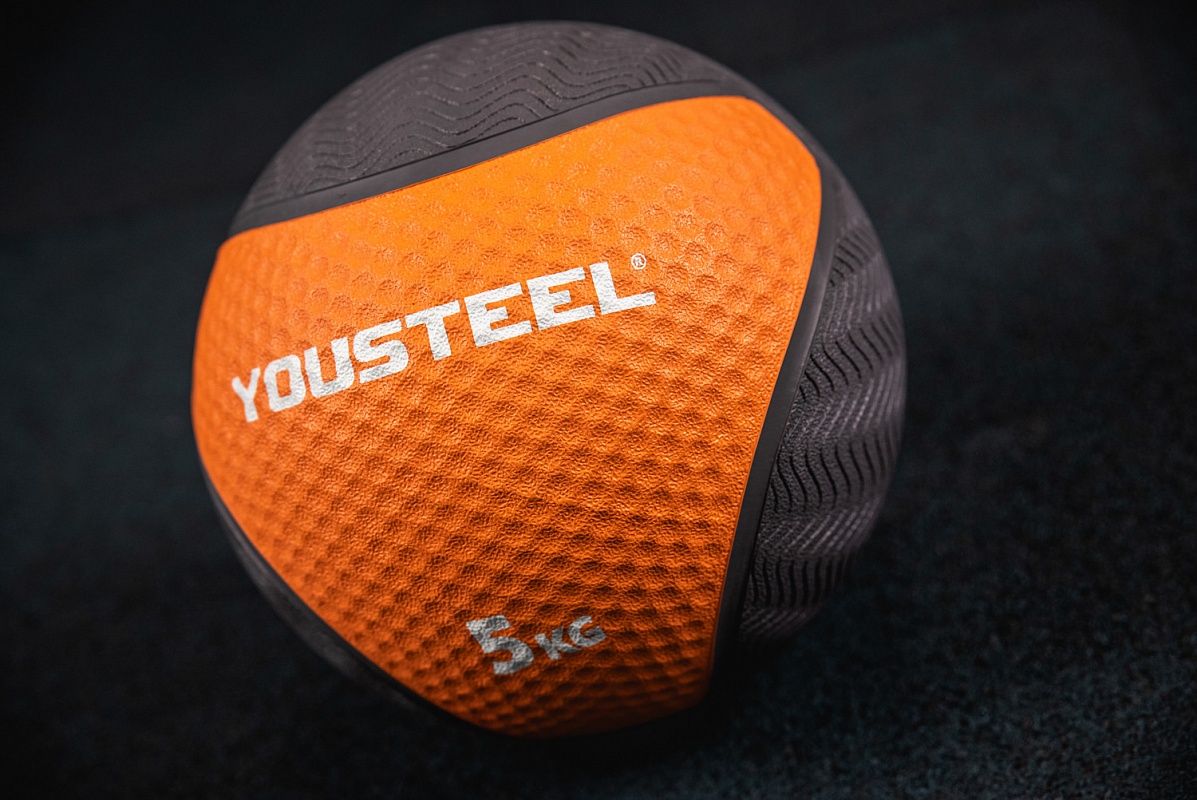 Медицинбол резиновый 5KG YouSteel 23см