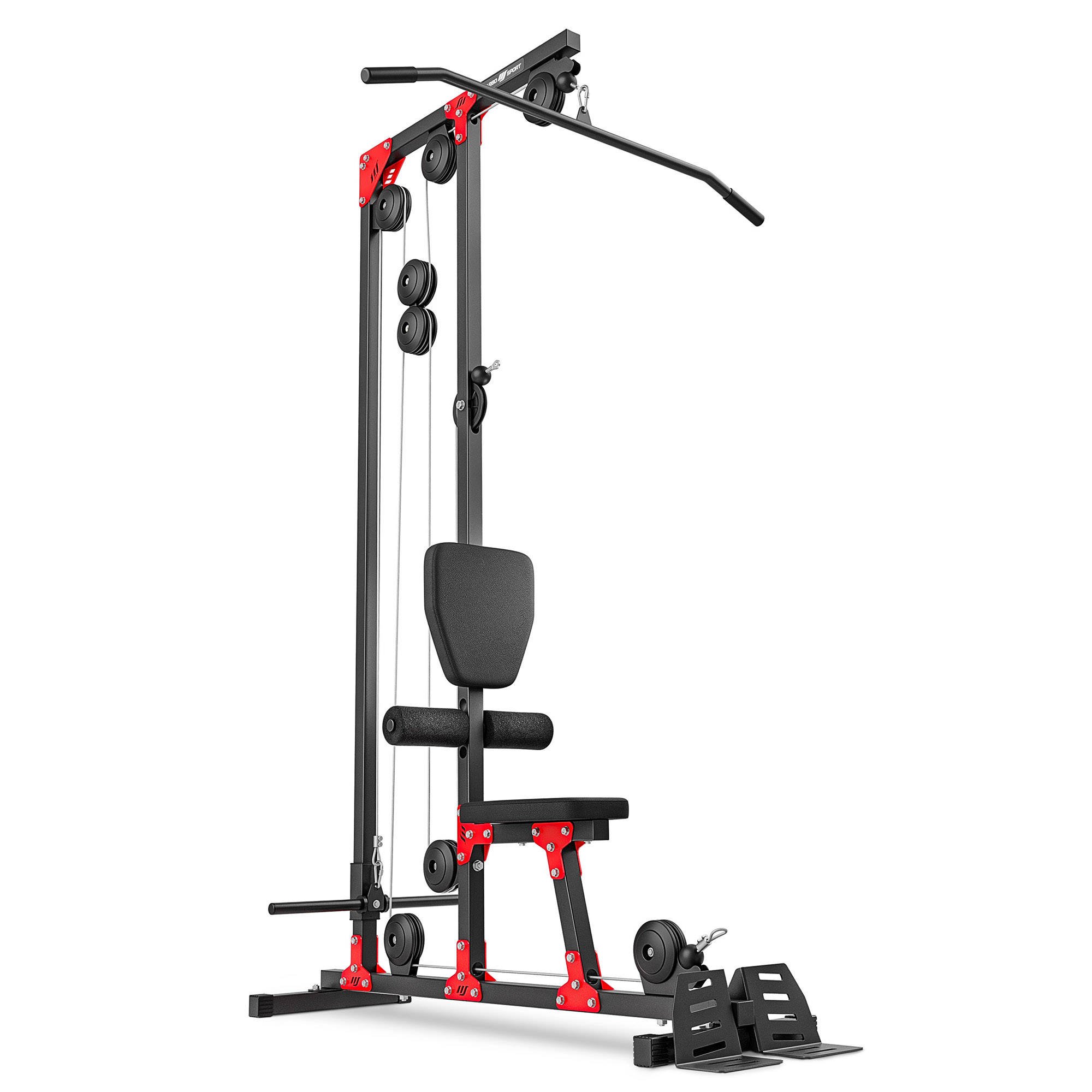 Тяга горизонтальная верхняя на свободном весе Marbo MH-W106 2.0 | Premium Fitness