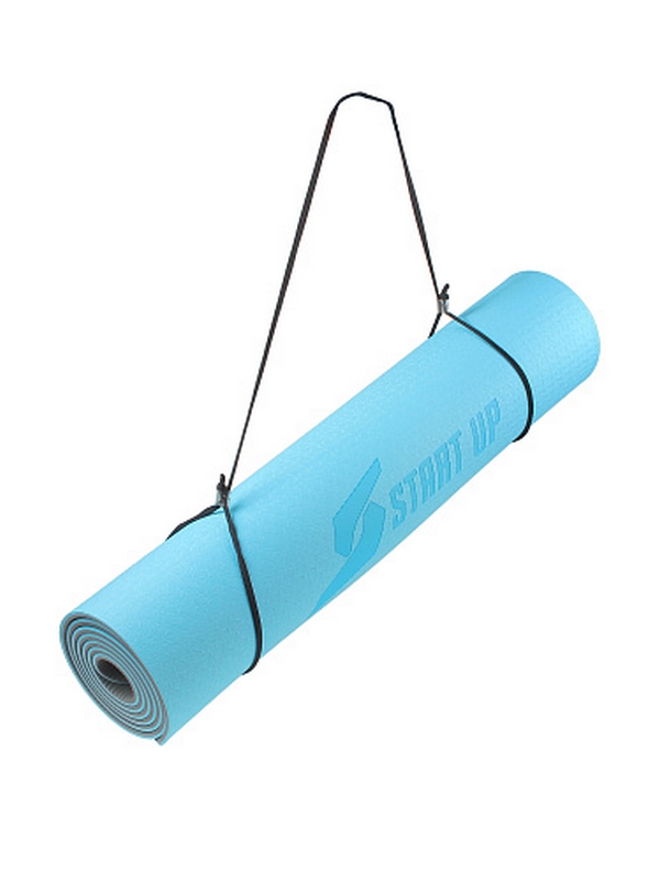 Коврик для фитнеса и йоги, TPE, 183х61х0,6см Start Up ZH-01 Blue\Gray