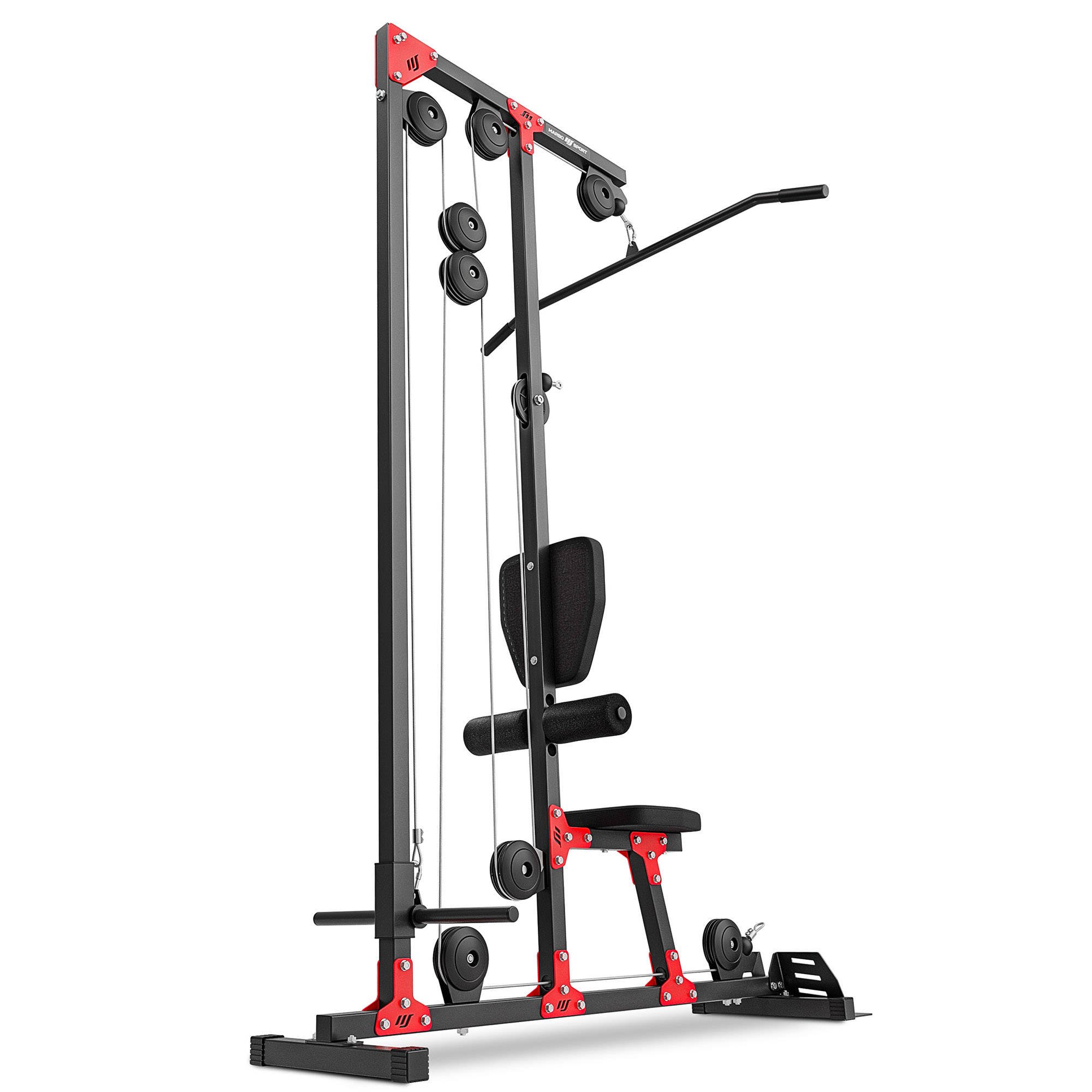 Тяга горизонтальная верхняя на свободном весе Marbo MH-W106 2.0 | Premium Fitness