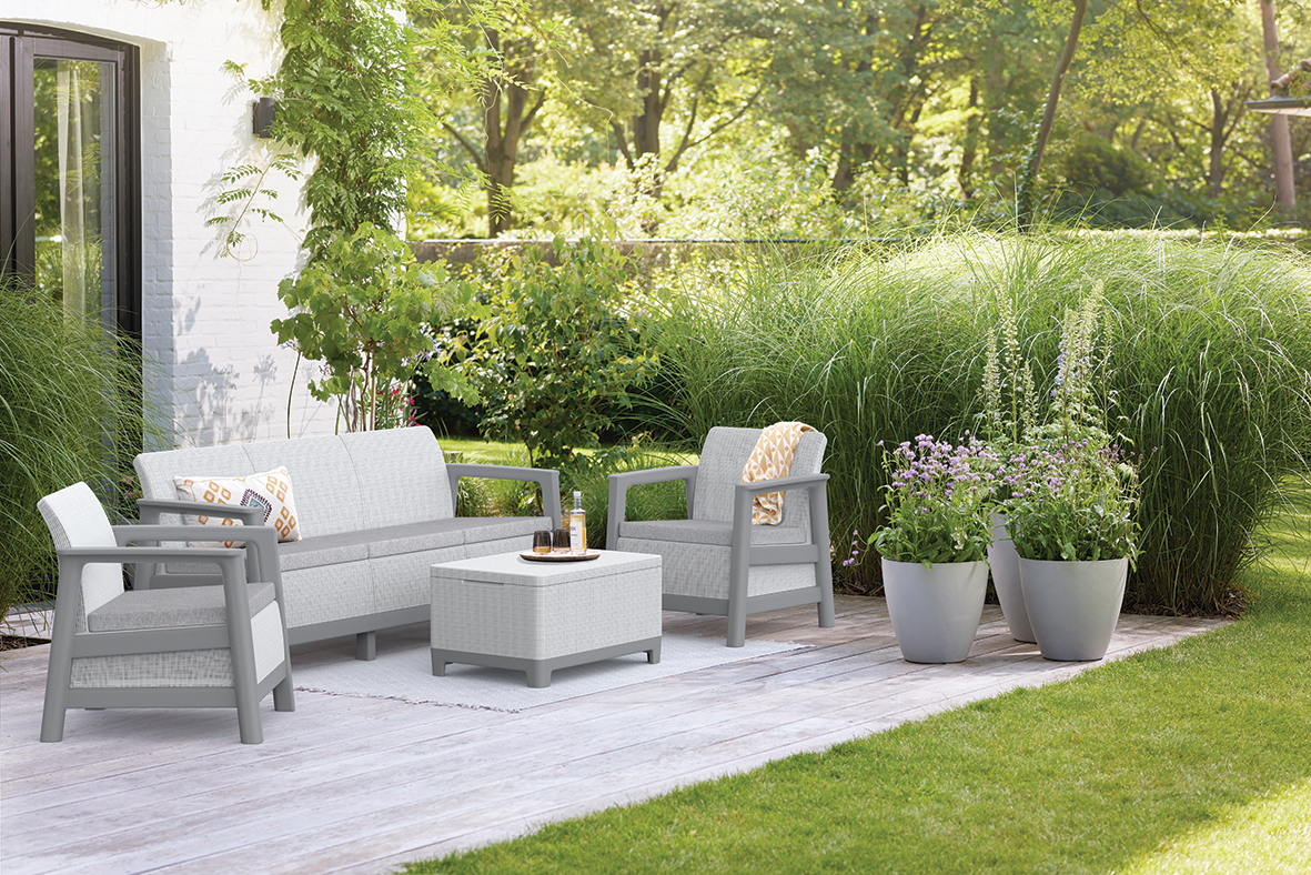 Комплект мебели Сканди (Scandi Linea 3 Seater Set ) пепельно-серый