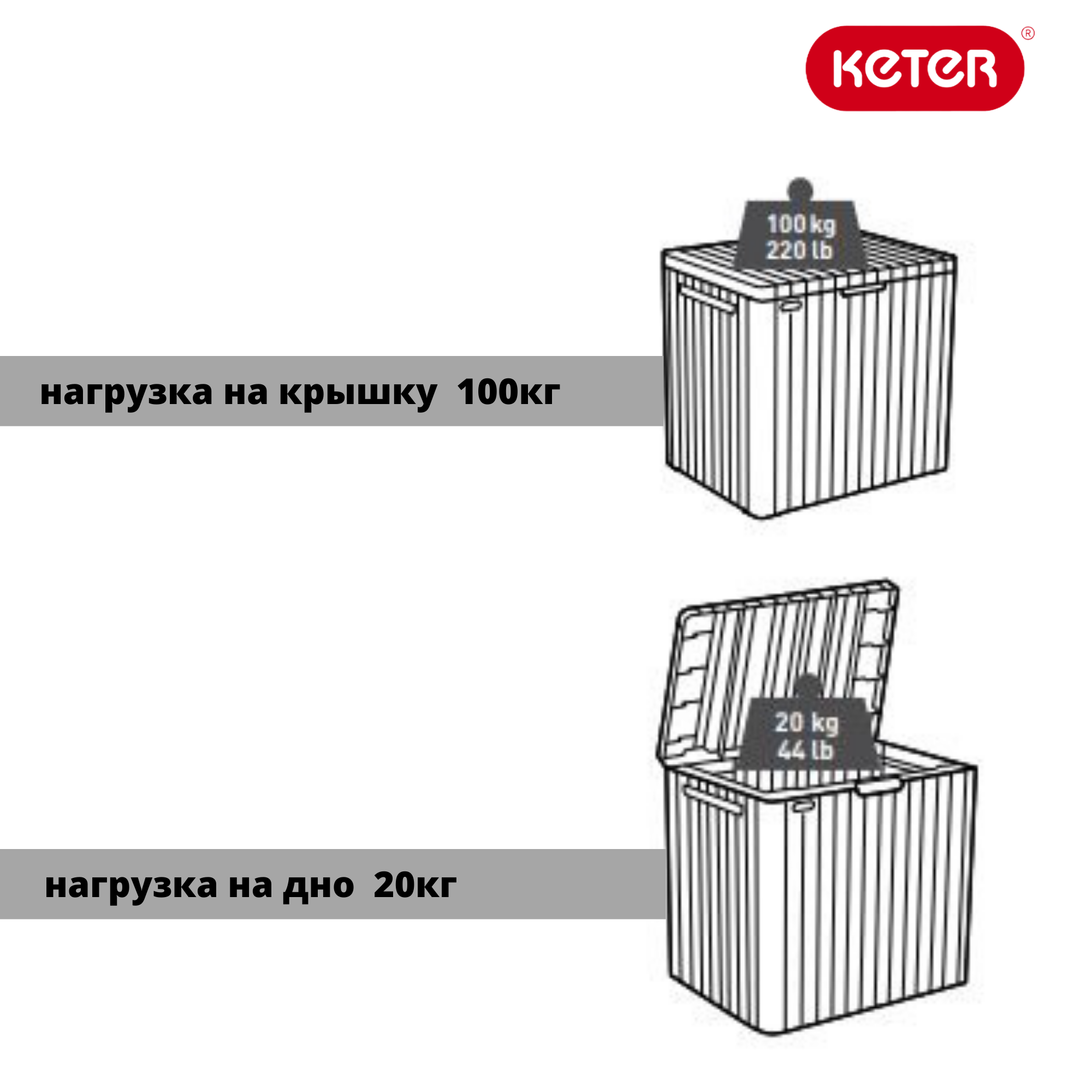 Сундук, коричневый CITY BOX 113 L