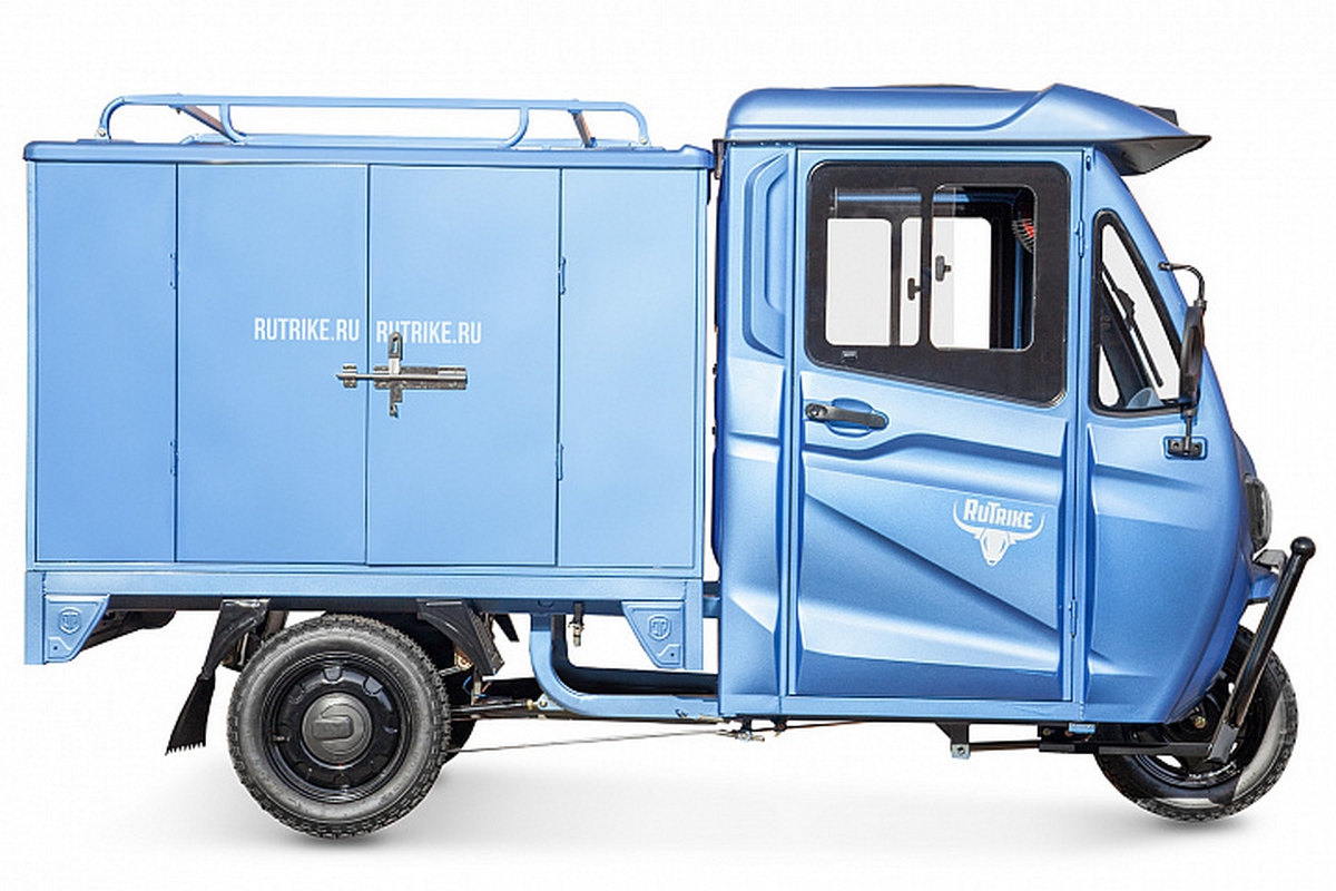 Грузовой электротрицикл RuTrike КАРГО Кабина Дуал 024460-2757 серый