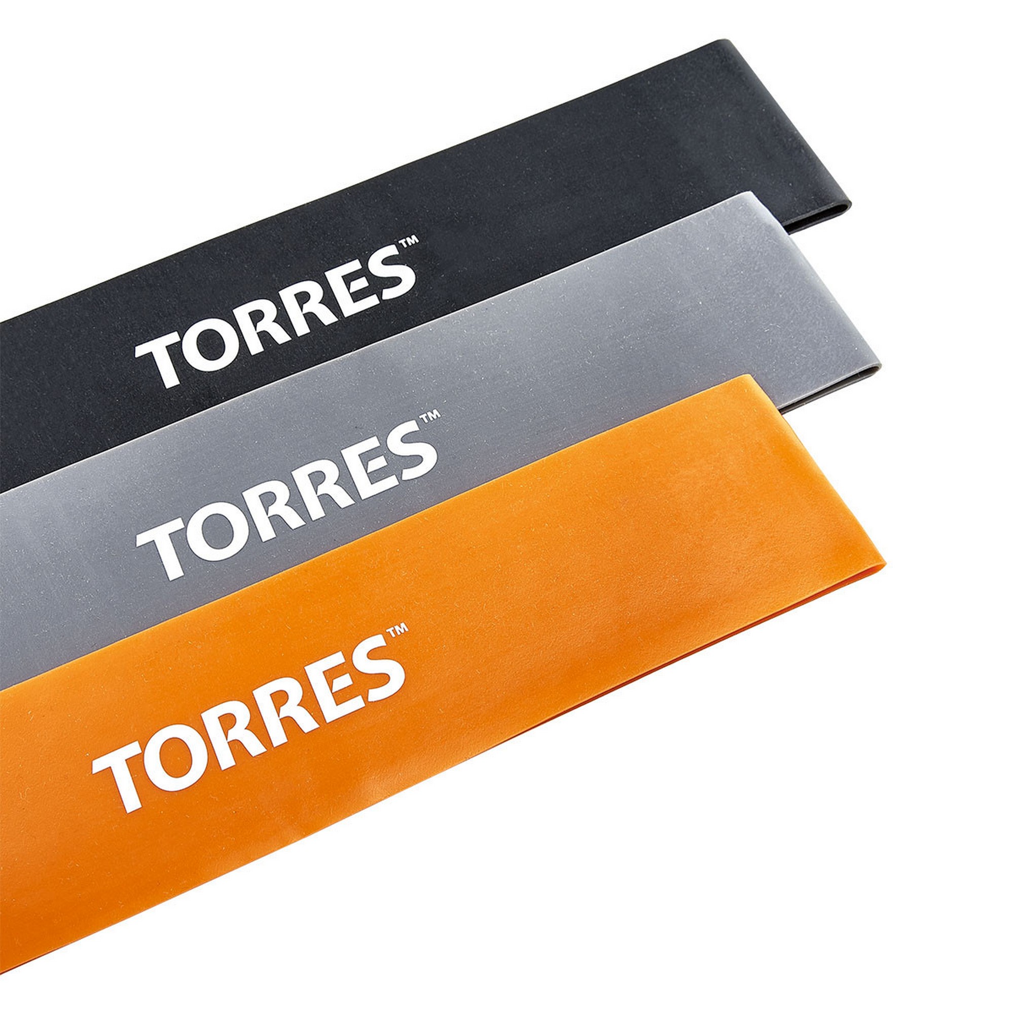 Эспандер набор резиновых жгутов Torres 24 см, шир.5 см, три жгута TPR AL0049