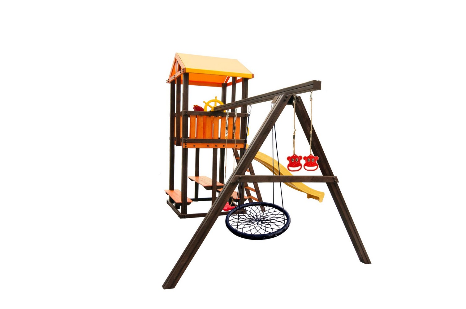 Игровой комплекс Perfetto Sport Bari-3 + качели Паутина
