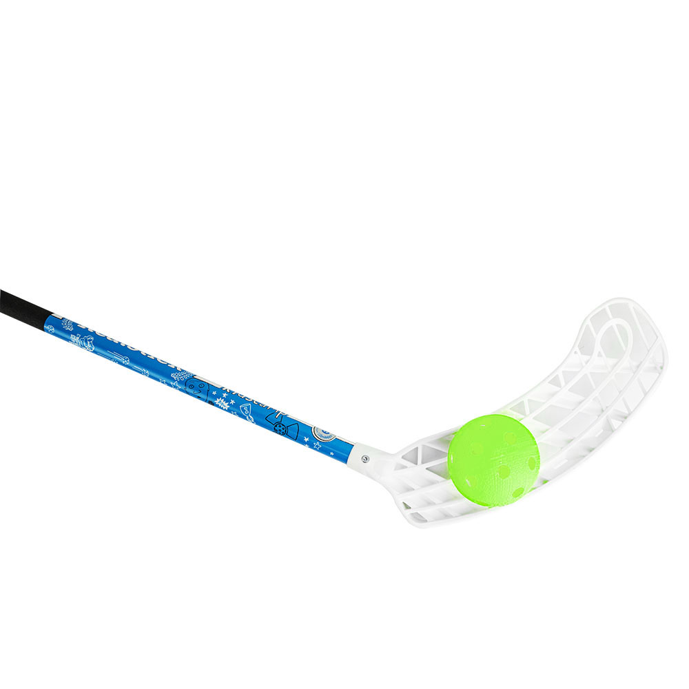 Клюшка для флорбола, 65см (рост 110-120см) с мячом Realstick Kidscamp MR-KF-KC65R синий