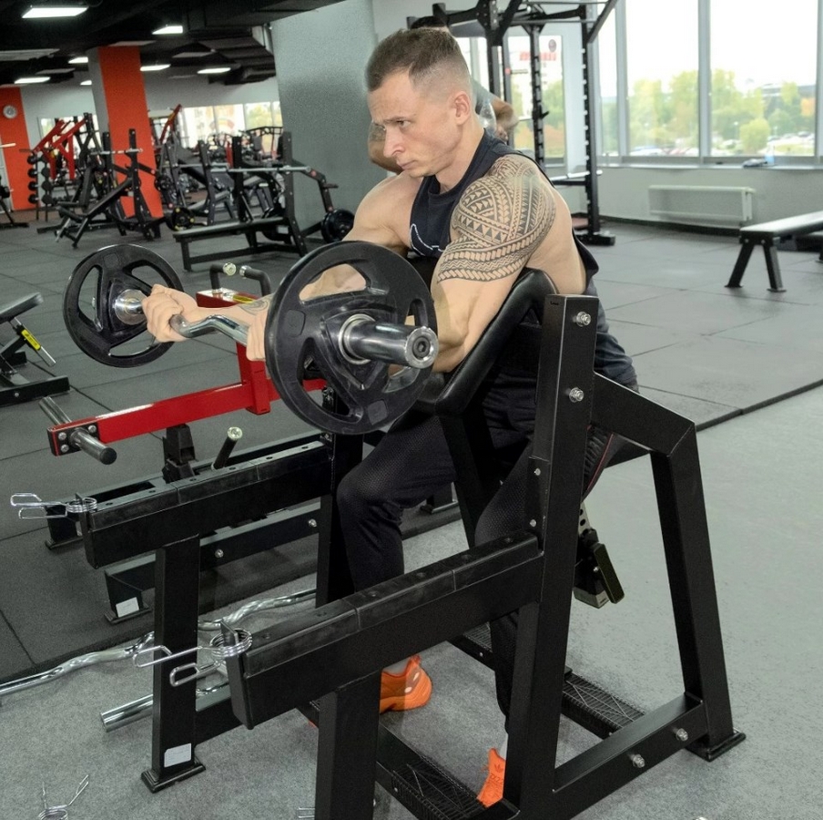 Скамья Скотта ProTrain PP120, полностью черная | Premium Fitness