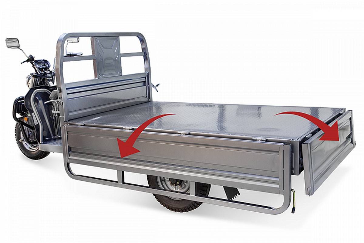 Грузовой электрический трицикл RuTrike Эксперт ПРО Плюс 2200 024609-2779 серый