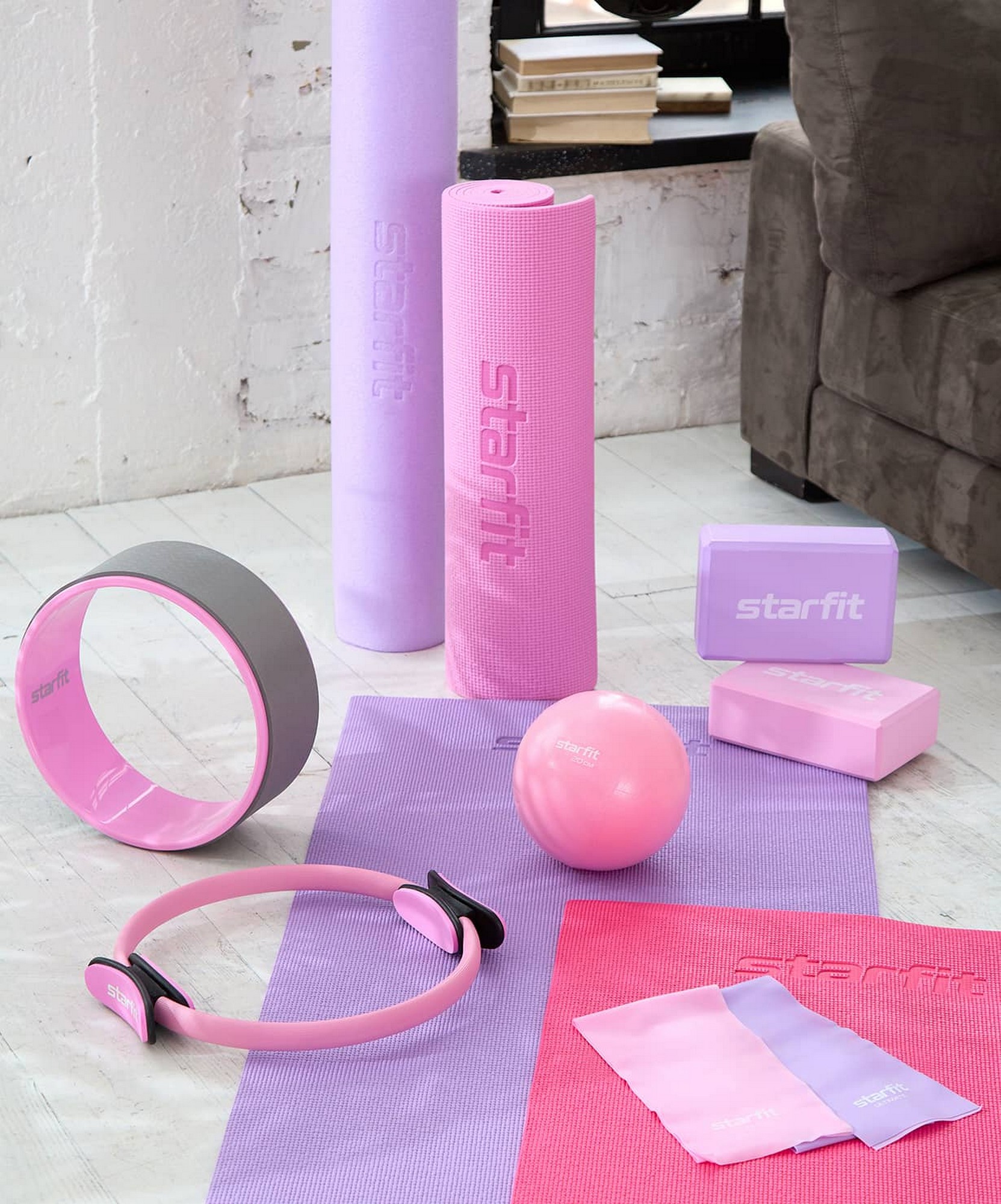 Лента для пилатеса Star Fit 120х15х0,35 см ES-201 розовый пастель