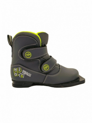 Ботинки лыжные 75 мм Comfort Kids (на липучке) графит