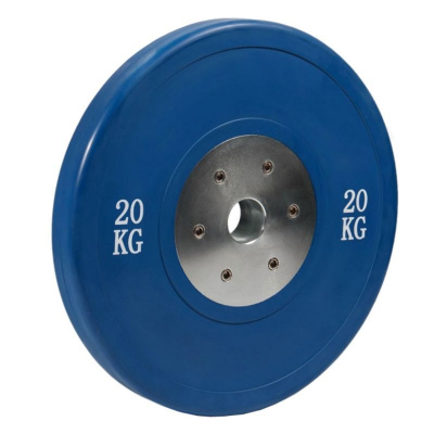 Диск профессиональный обрезиненный цветной D51 мм, 20 кг Profi-Fit синий