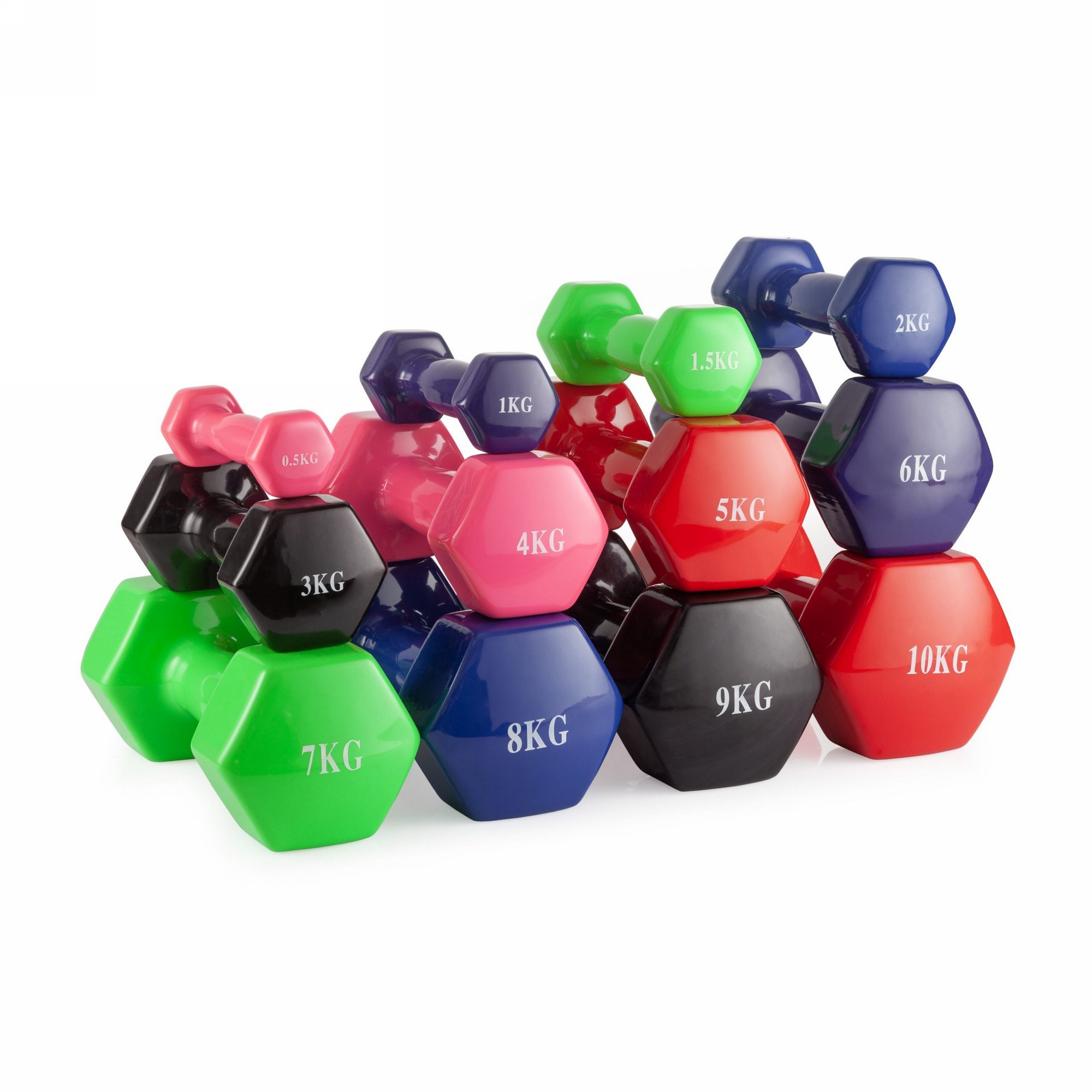 Гантель неразборная 10 кг винил VictoryFit VF-DV0100