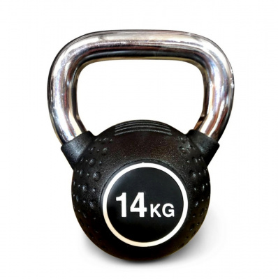 Гиря полиуретановая с хромированной ручкой 14 кг Protrain KB2015-14