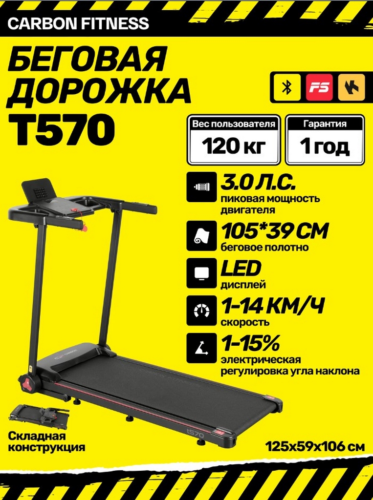 Беговая дорожка домашняя Carbon Fitness T570