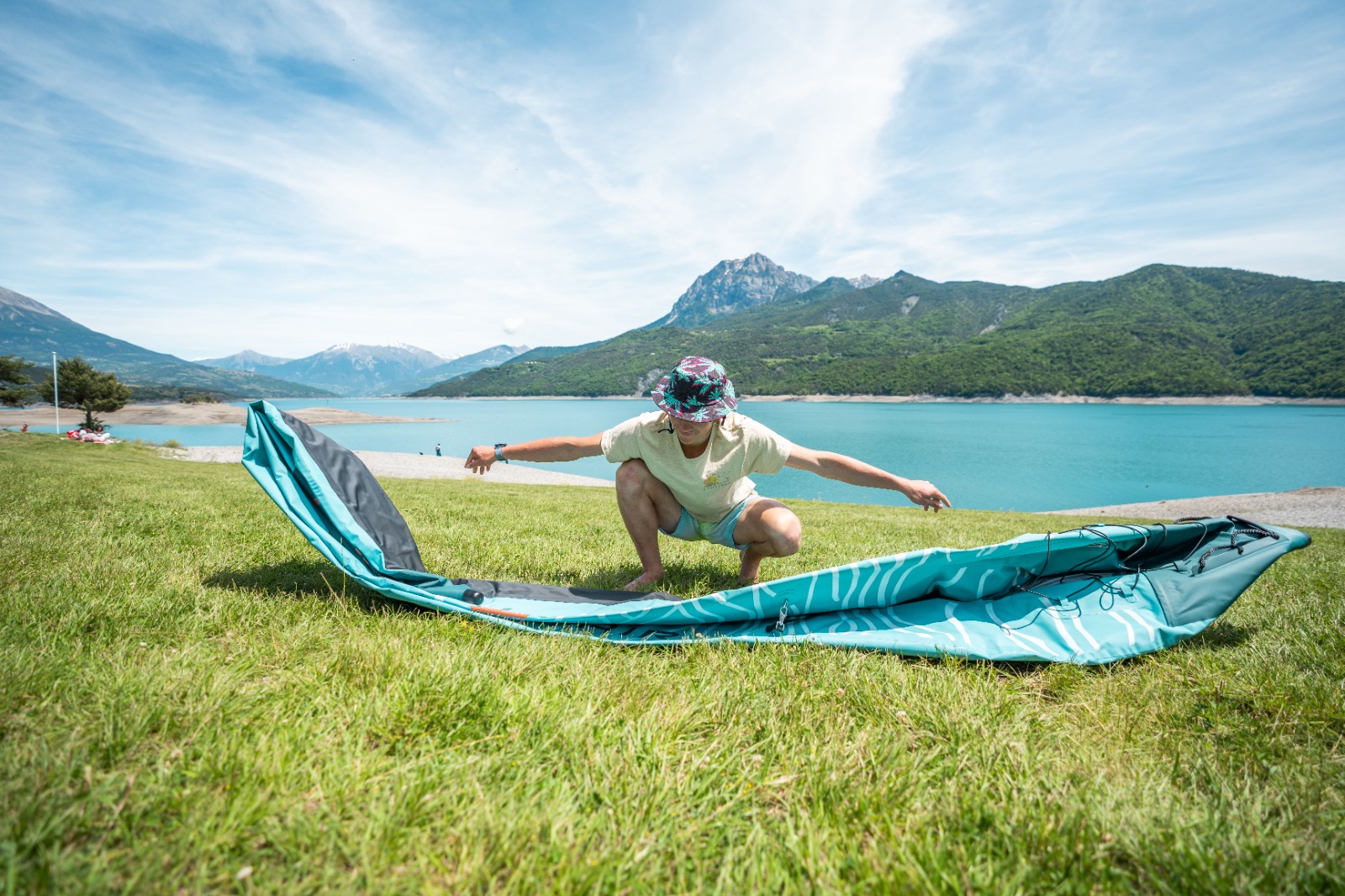 Надувная байдарка Kayak Glider-412 412x83х42см, весла, сиденья, киль, до 180кг Aqua Marina Glider-412 PA-25GD02