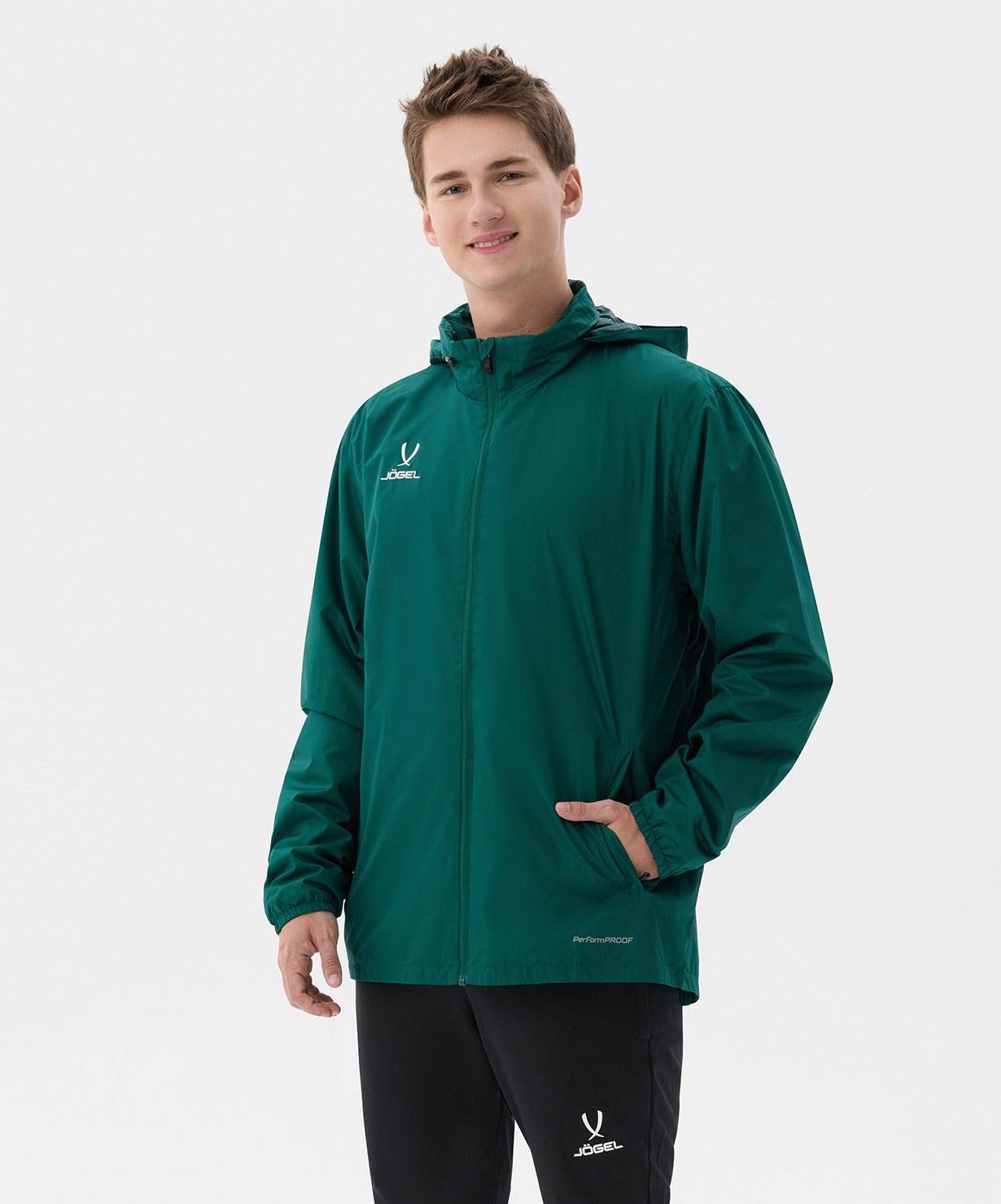 Куртка ветрозащитная Jogel DIVISION PerFormPROOF Shower Jacket, темно-зеленый