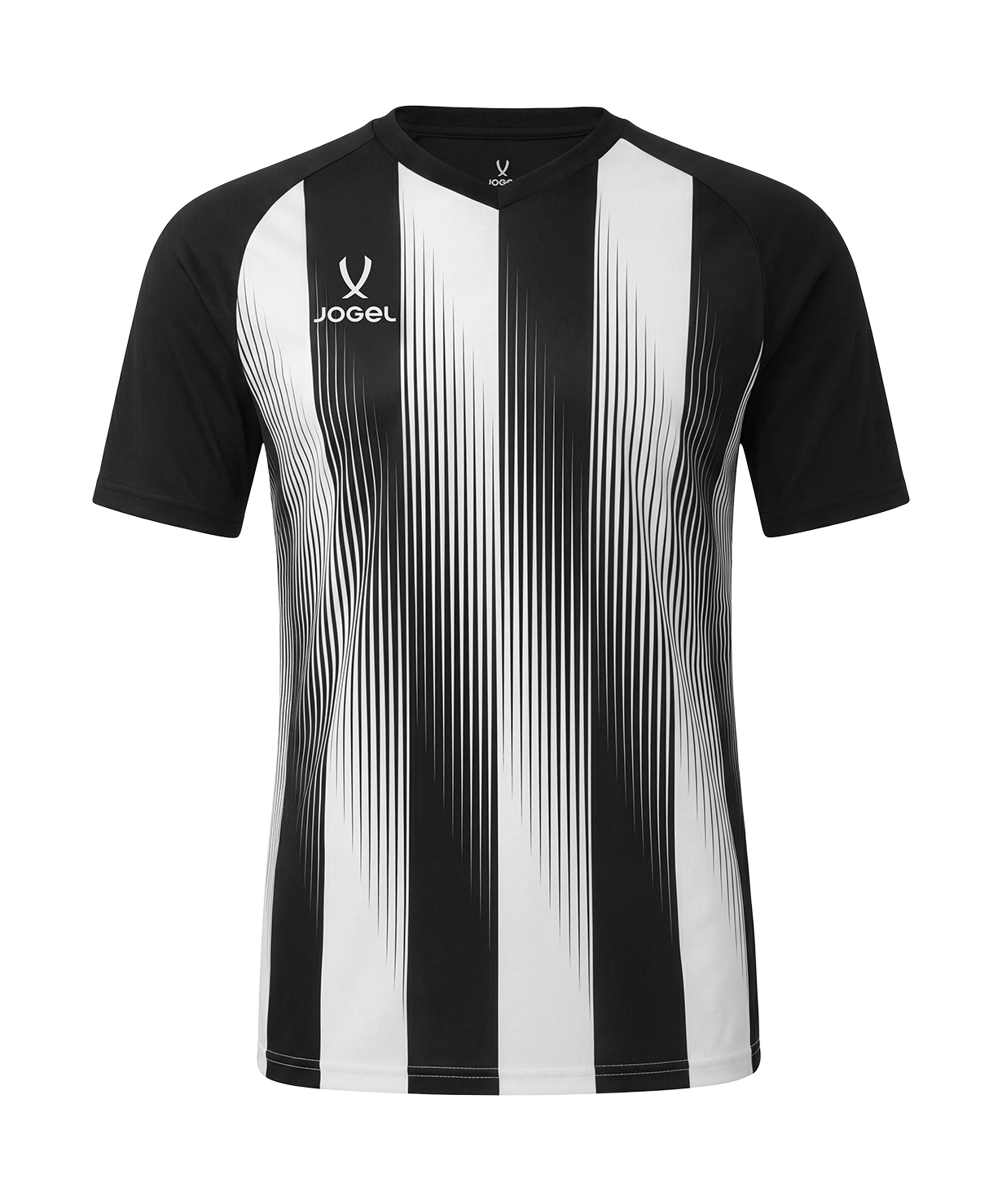 Футболка игровая Jogel CAMP Striped Jersey, черный\белый