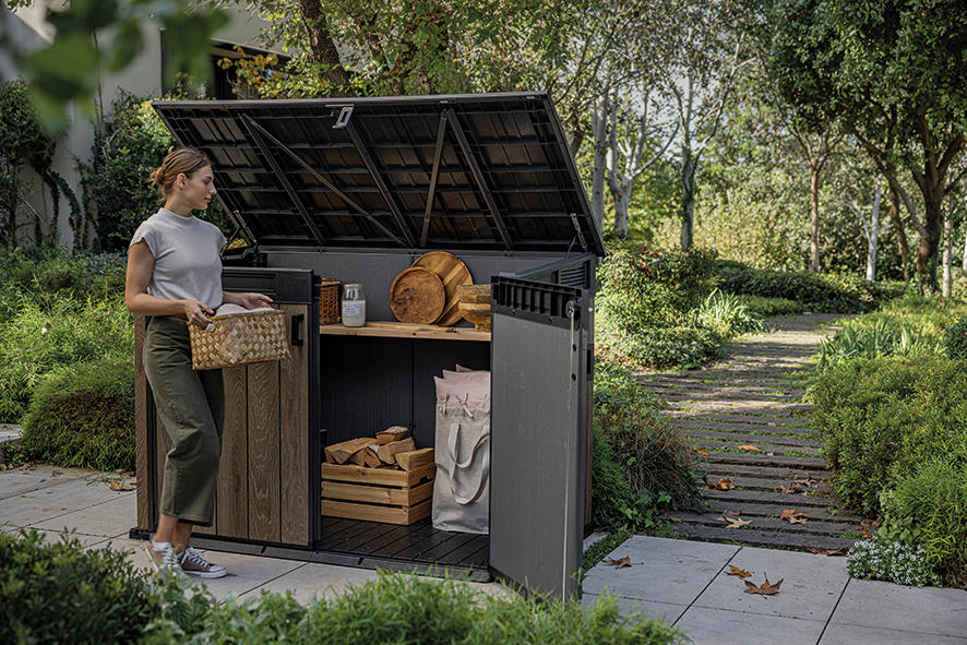 Ящик-шкаф Горизонтальный (Horizontal Shed) 2020 л. темно-коричневый (Walnut/орех)