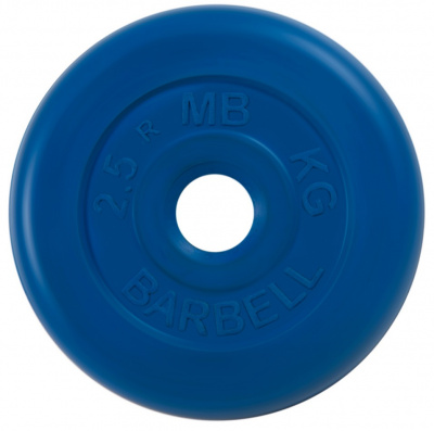 Диск обрезиненный d26мм MB Barbell MB-PltC26-2,5 2,5 кг синий