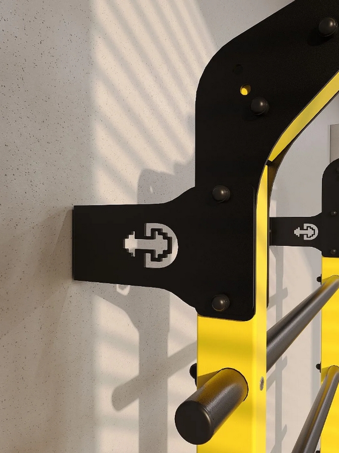 Профессиональная шведская стенка с турником Domsen Fitness Ds57 YELLOW