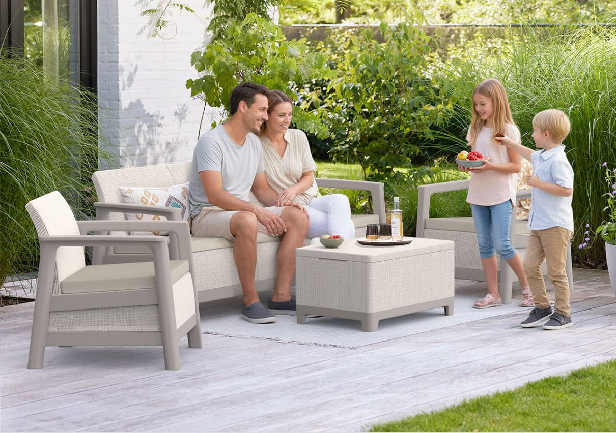 Комплект мебели Сканди (Scandi Linea 2 Seater Set)  светло бежевый
