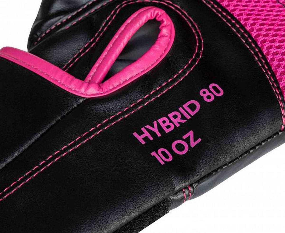 Перчатки боксерские Adidas Hybrid 80 adiH80 черно-розовый